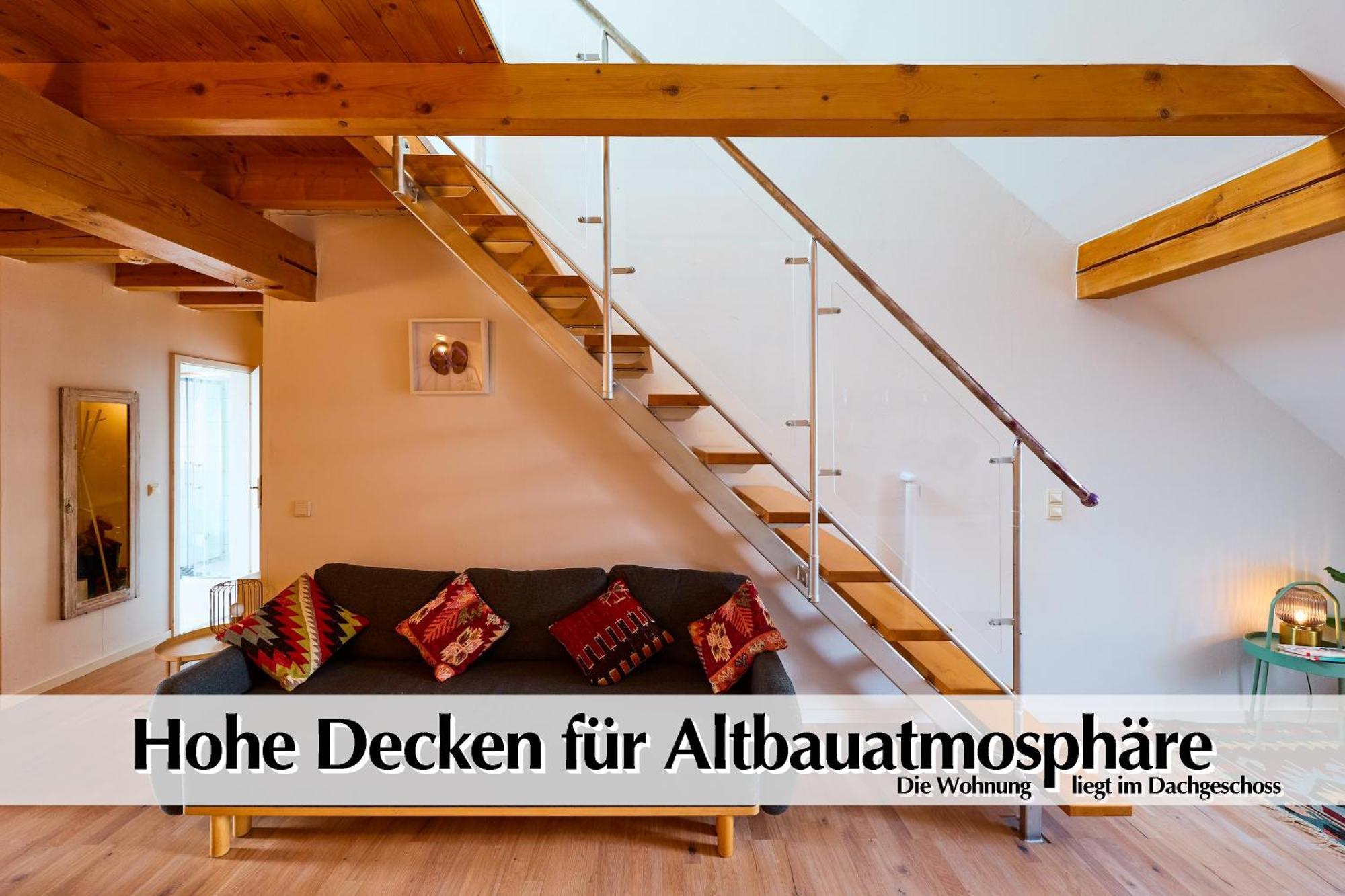 Helle 72Qm Maisonette Wohnung Im Herzen Erfurts Mit Kingsize Bett, Smart-Tv, Etc Extérieur photo